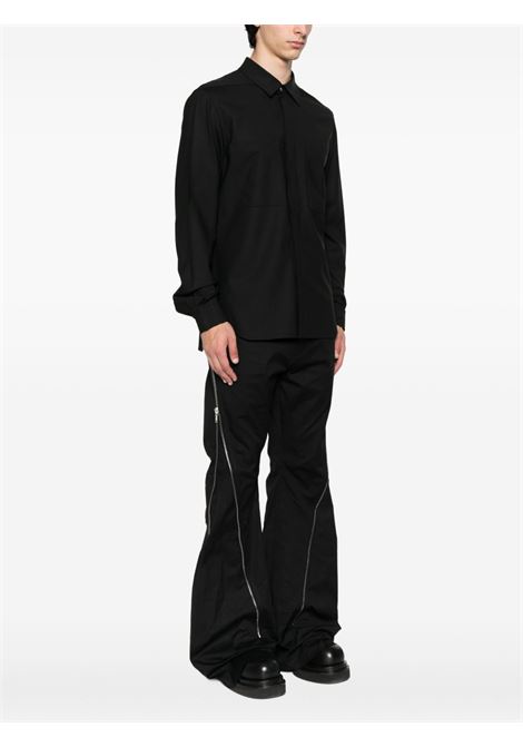 Camicia con tasche in nero Rick owens - uomo RICK OWENS | RU02E1235ZL09